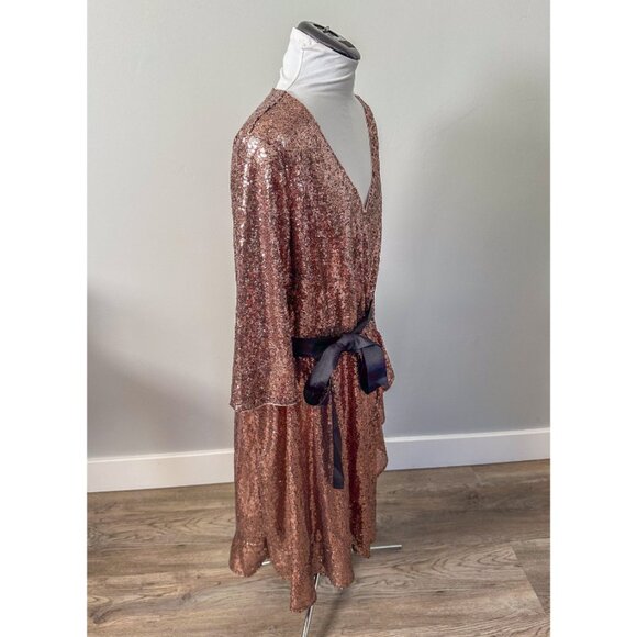 Lane Bryant Copper Sequin Party Dress - Picture 10 of 12